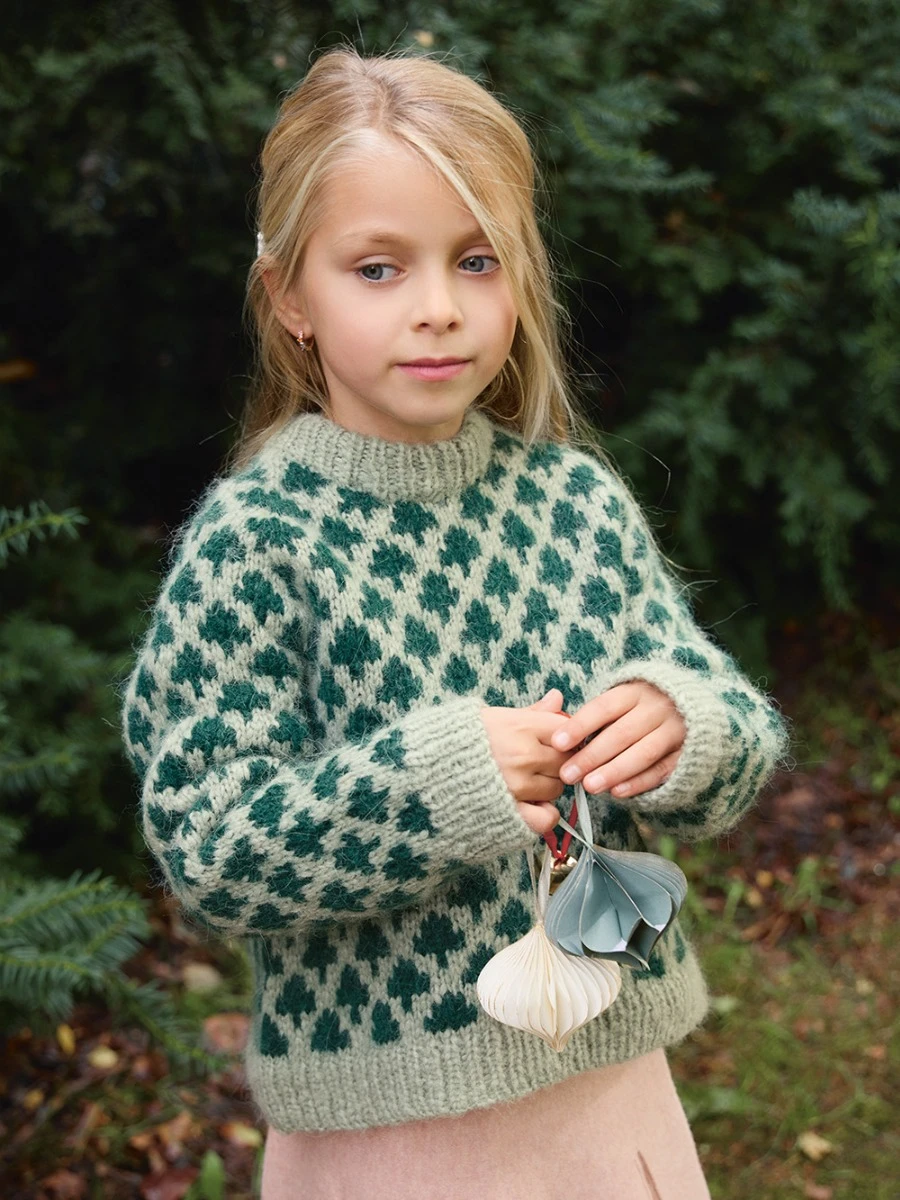 Detail – Christmas Tree Sweater Muster
